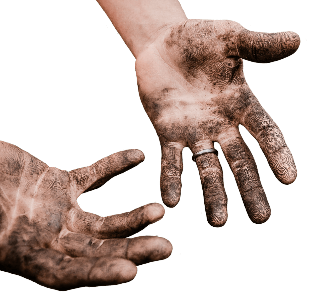 A mechanic’s hands after a day’s work